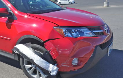 Image of a car with bumper damage